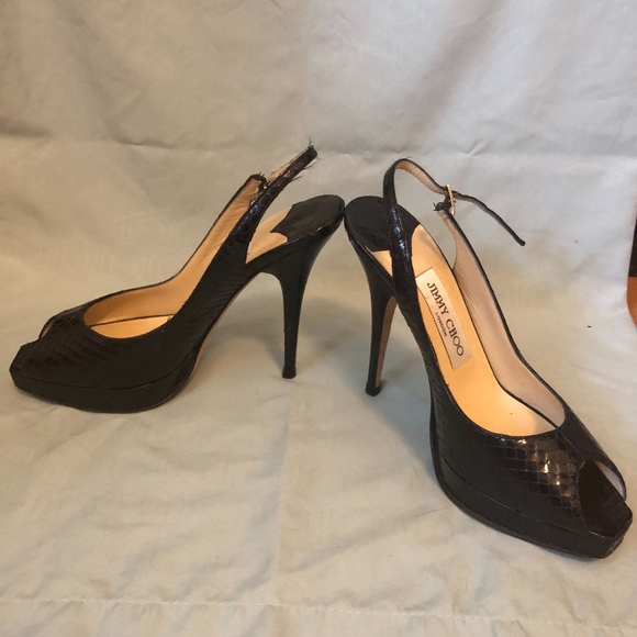 Size 36 (US 6) JIMMY CHOO Slingback Black Pumps - Picture 2 of 7